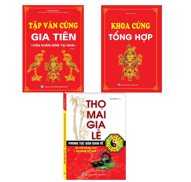 Combo Thọ Mai Gia Lễ + Khoa Cúng Tổng Hợp + Tập Văn Cúng Gia Tiên (3 quyển)