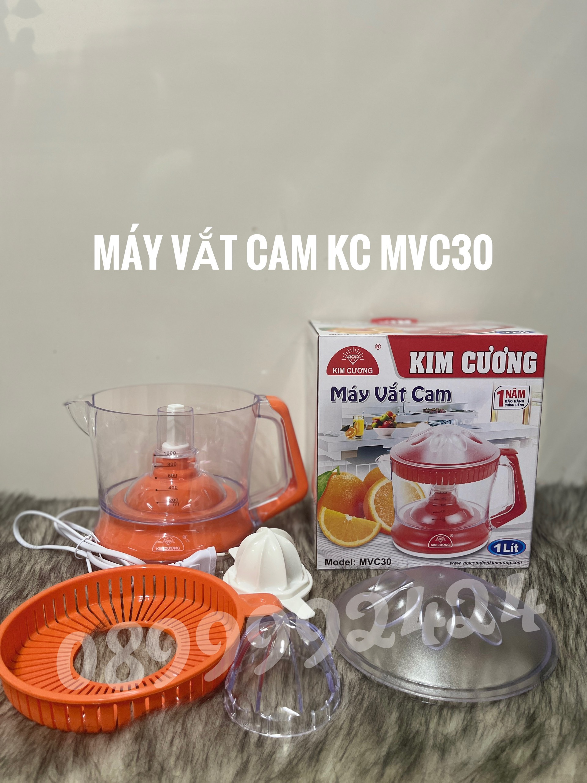 MÁY VẮT CAM TỰ ĐỘNG 2 CHIỀU KIM CƯƠNG MVC130 1000ML