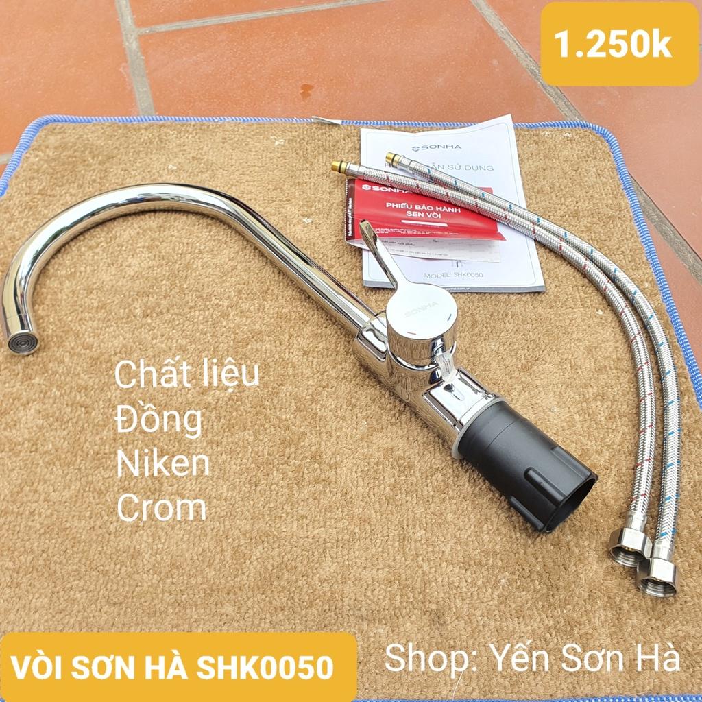 Vòi rửa bát Sơn Hà SHK0050, vòi bếp rửa chén nóng lạnh