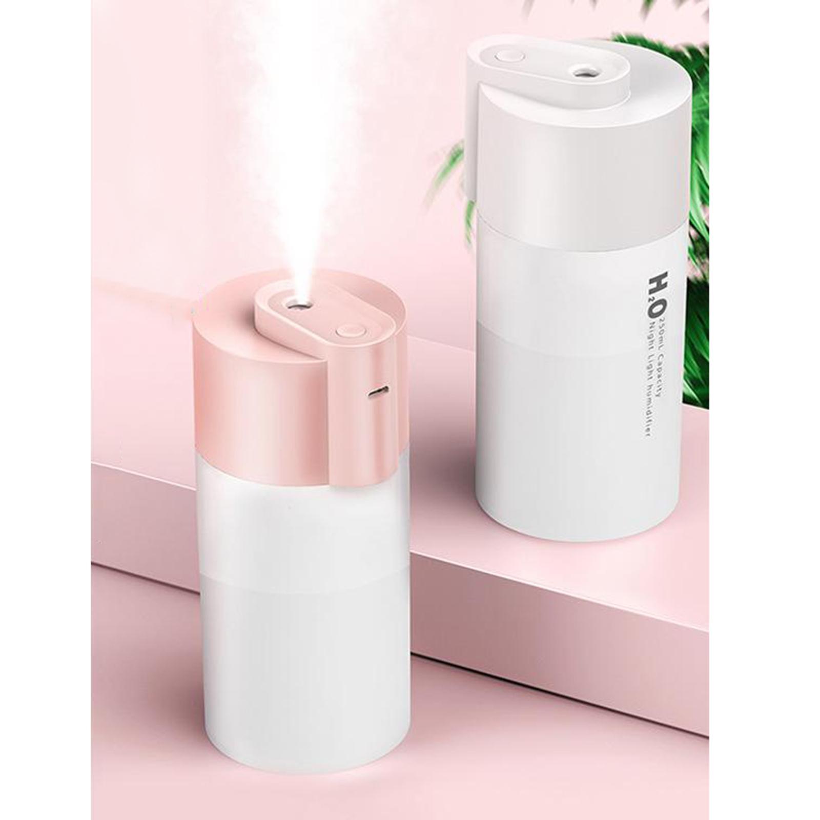 USB Essential Oil Diffuser Air Humidifier 250ml Tank for Car,Bedrooms Pink