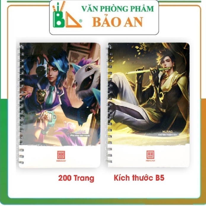 Sổ Lò Xo B5 HH Thiết Kế Hình Game Liên Quân Mobile 200 Trang – 4172 Độc Đáo, Phù Hợp Với Sở Thích Của Học Sinh- Sinh Viên.