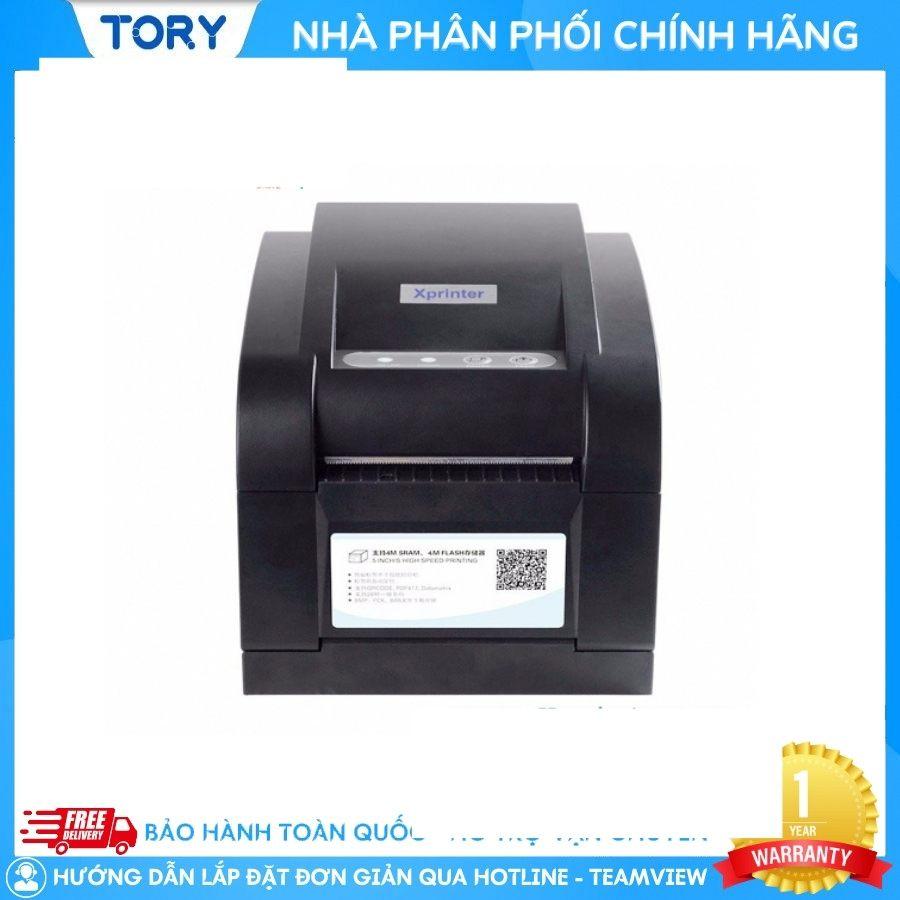 Máy in tem nhãn, mã vạch Xprinter XP-350BM cổng USB + LAN + COM. Máy in đơn hàng, in tem, in vận đơn TMĐT khổ 80mm [HÀNG CHÍNH HÃNG]