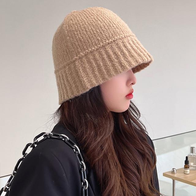 Mũ len nữ giữ ấm Yola shop, mũ bucket len thời trang Hàn Quốc dày giữ ấm mùa đông MULE.003