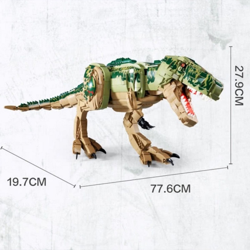 Đồ chơi Lắp ráp khủng long T-rex, 205026 Xếp hình thông minh, Mô hình khủng long