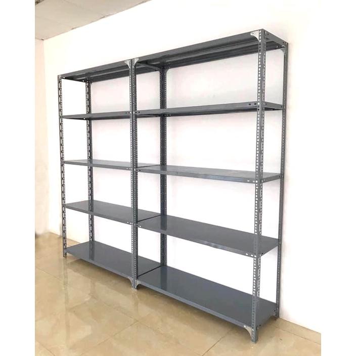 Kệ Sắt V Lỗ Đa Năng Dài 0,8m x Rộng 0,3m x Cao 2m x 5 Tầng Lắp Ghép Để Đồ, Hàng