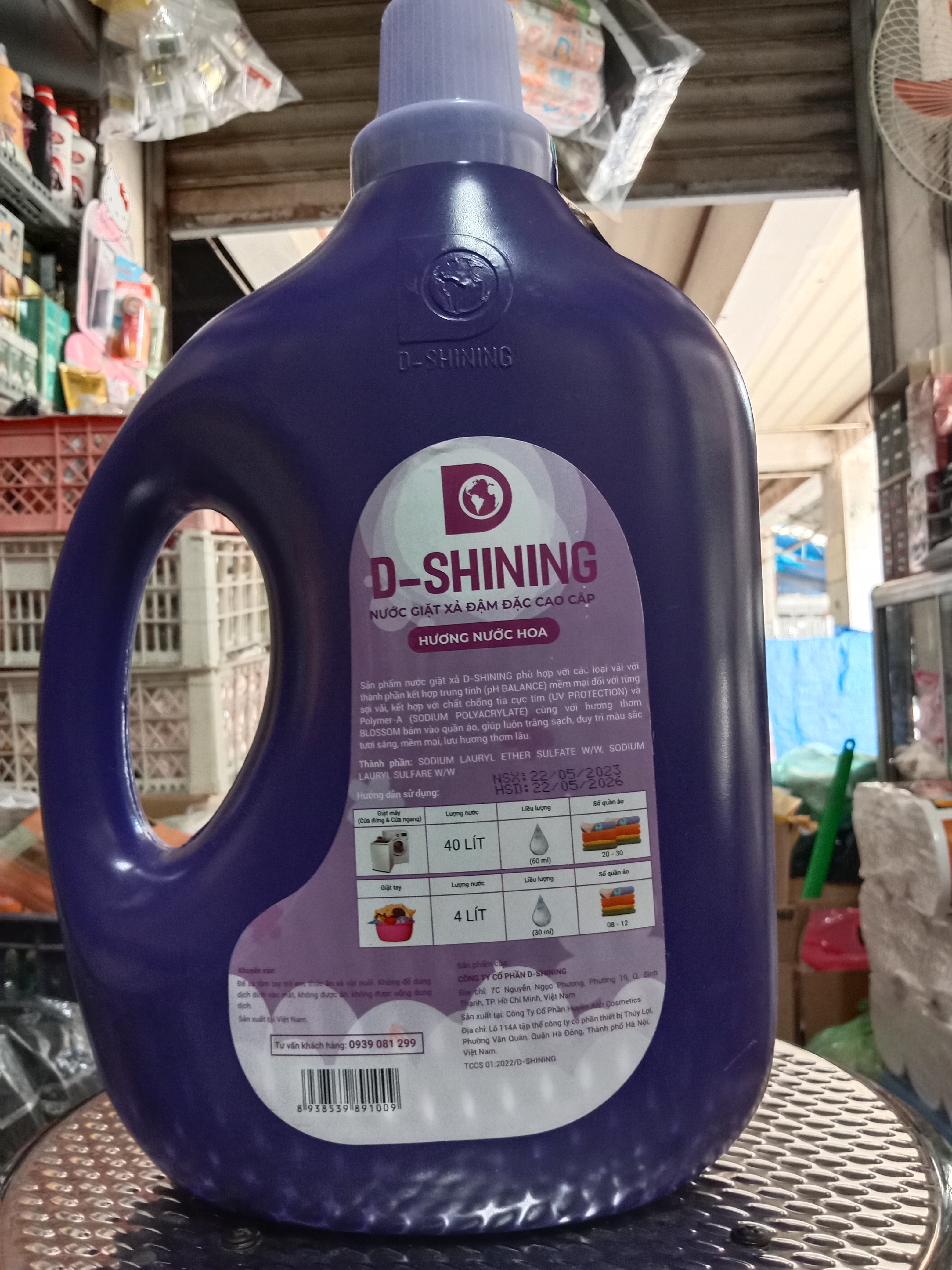 Nước giặt xả đậm đặc D-Shining 3,6kg
