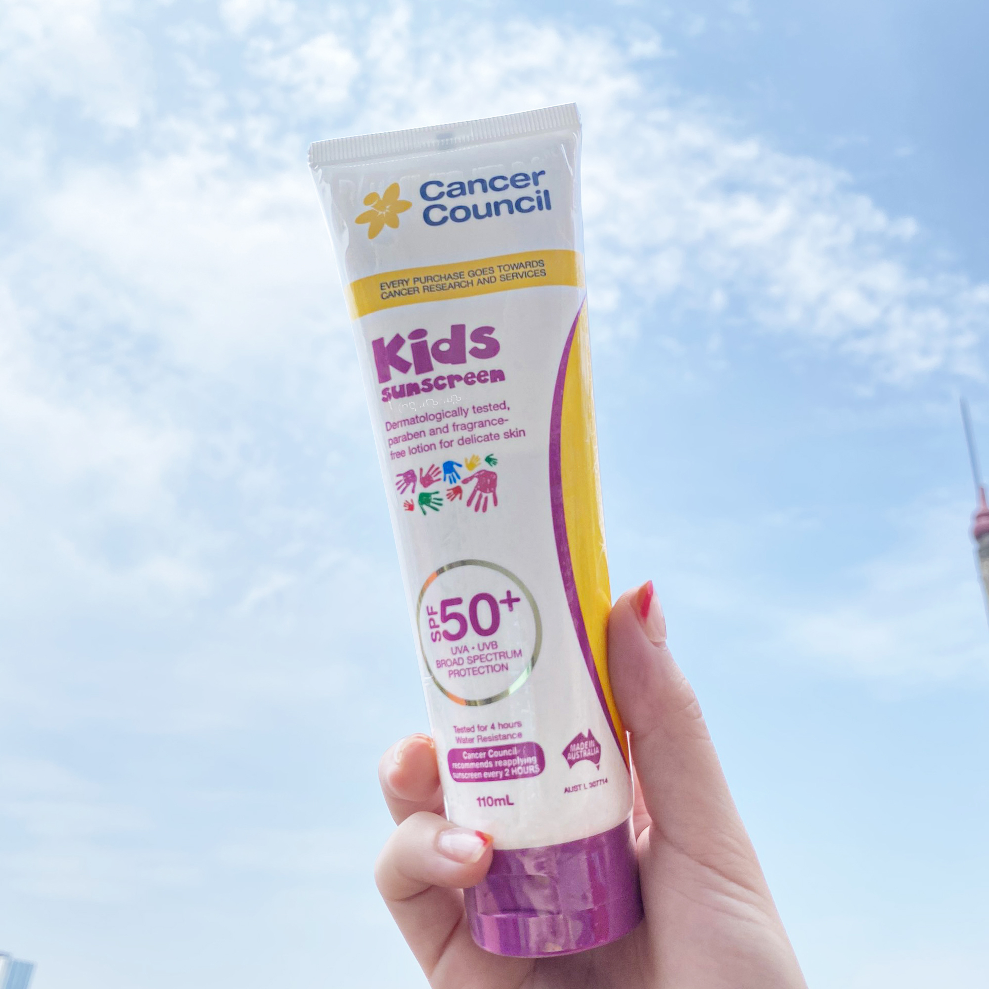 Kem Chống Nắng Trẻ Em Cancer Council Kids Sunscreen SPF 50+ 110ml