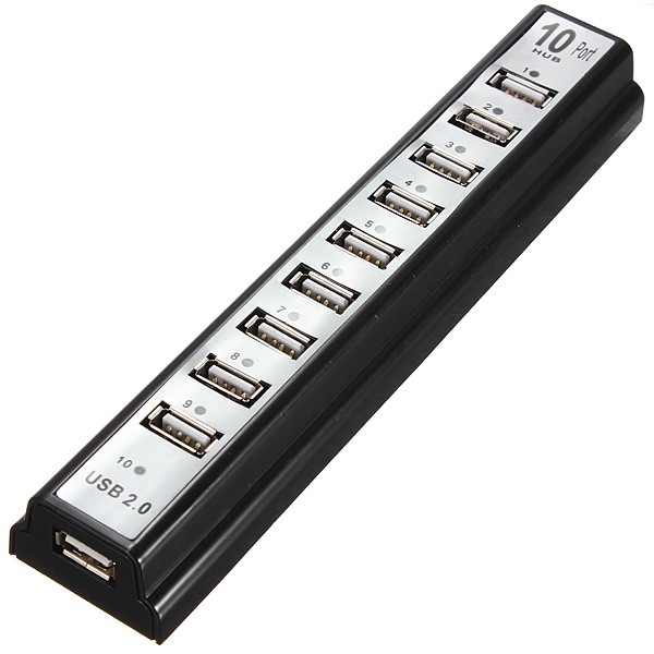 Hình ảnh Hub USB 2.0 có 10 cổng hỗ trợ nguồn ngoài PD