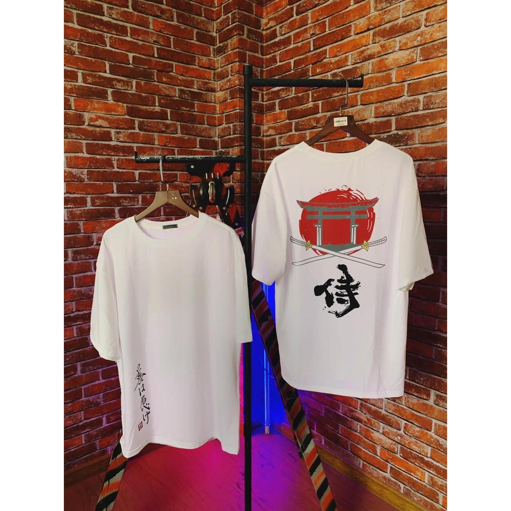 Áo Thun UNISEX Nam Nữ ĐEN MẶT TRĂNG ĐỎ Tay Lửng From Rộng Giá Rẻ