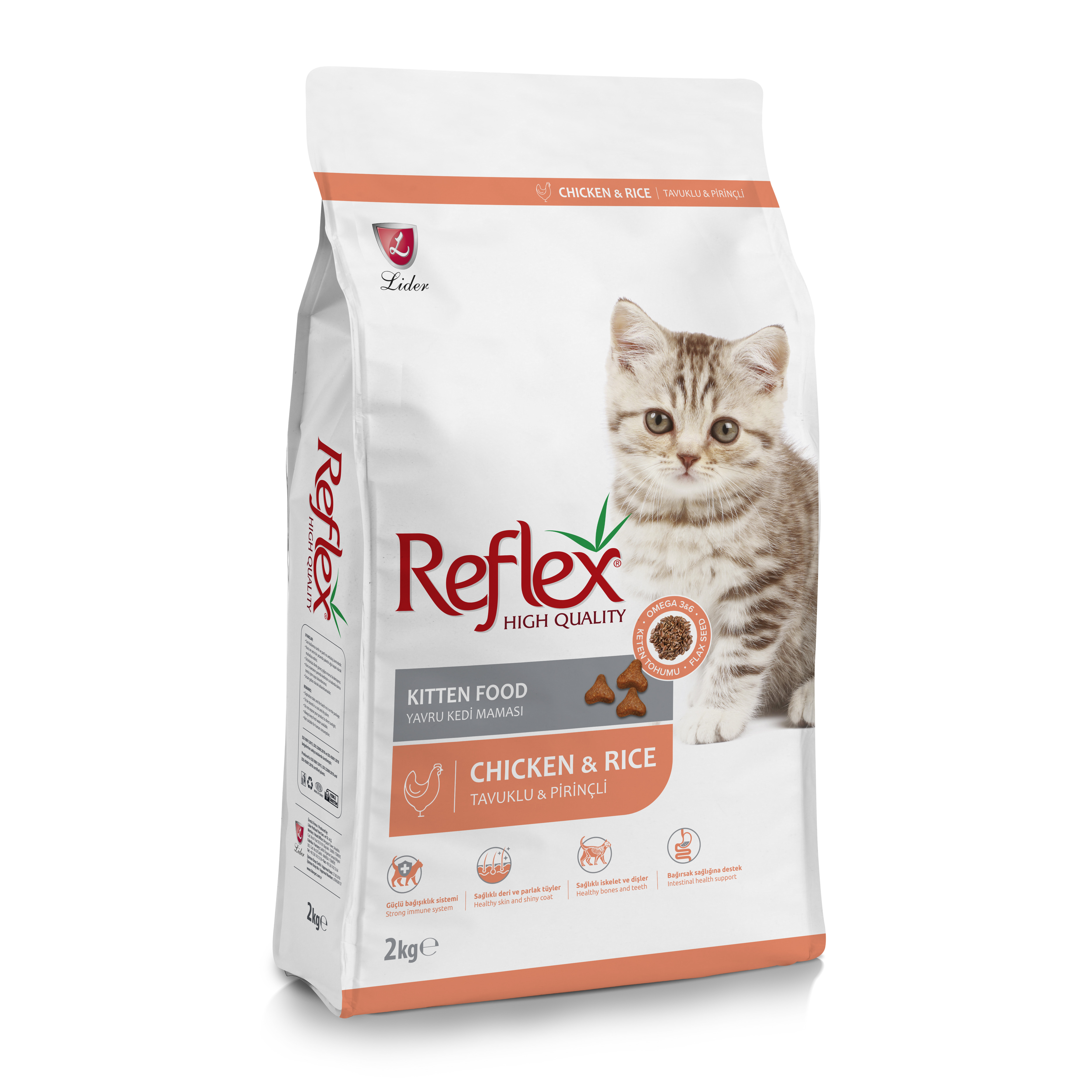 Thức ăn cho mèo Reflex Kitten Food Chicken &amp; Rice (2Kg)