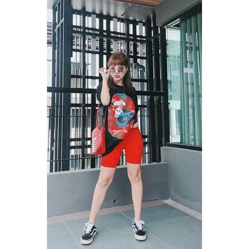 QUẦN NGỐ ĐÙI MÀU TRƠN - BIKER THÁI LAN 2 SIZE - LEGGING TRÊN GỐI RAINBOW