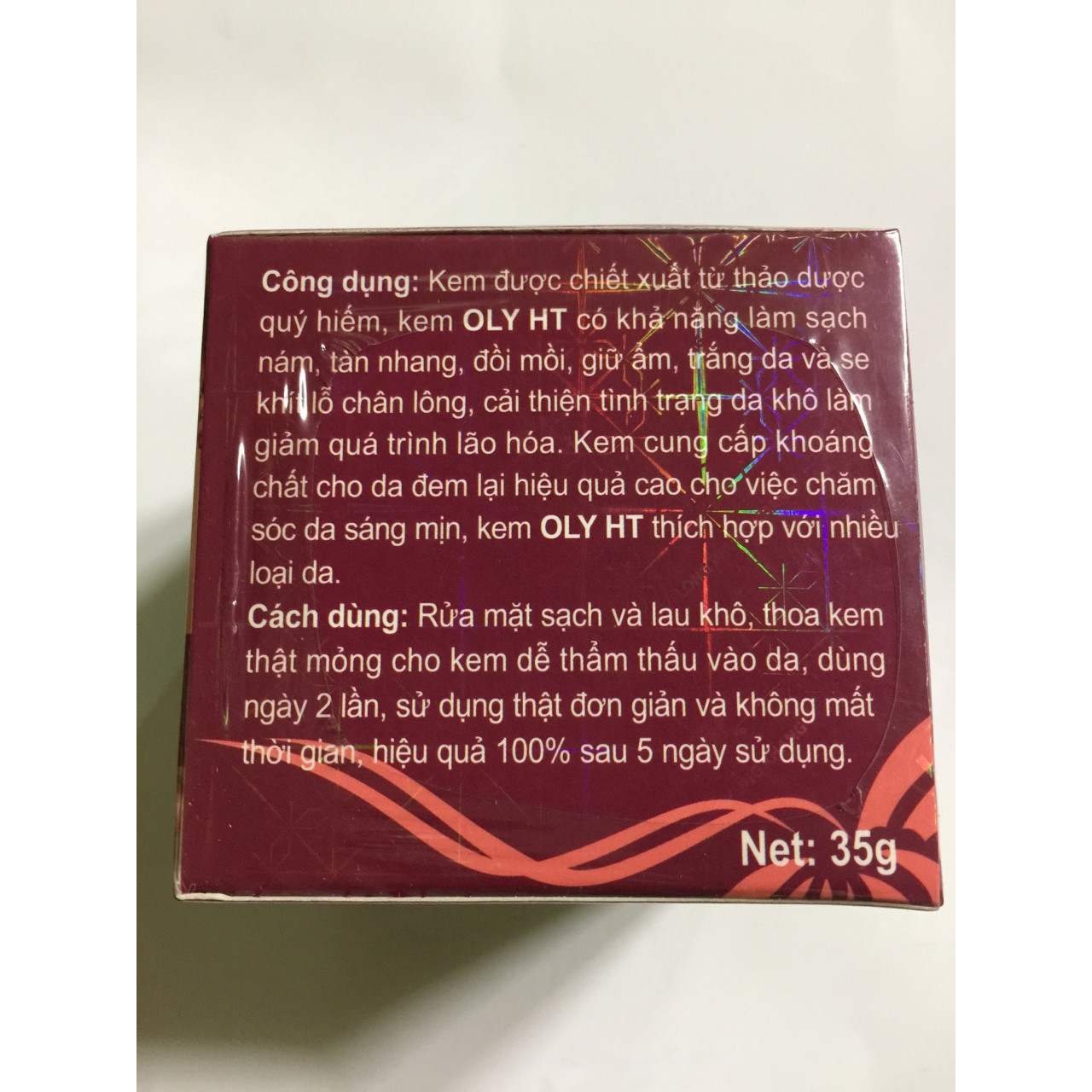 KEM DƯỠNG TRẮNG DA - NGỪA NÁM - GIẢM NHĂN - GIỮ ẨM - SE KHÍT LỖ CHÂN LÔNG - OLYHT 35g