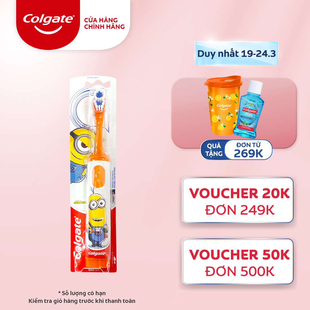 Bàn chải đánh răng điện Colgate Minions dành cho trẻ em