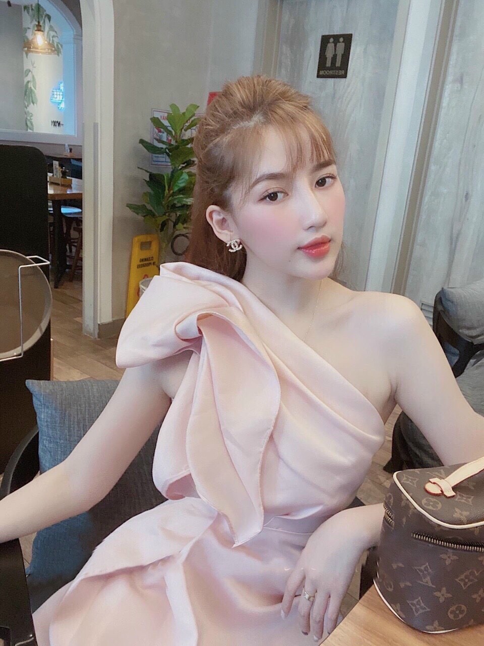 Đầm xòe dự tiệc lệt vai tiểu thư NT8232