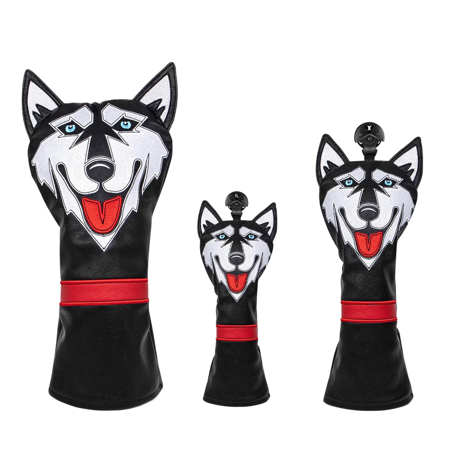3Pcs Fashion Golf Club Head Covers Wood Headcover Protective Sleeve Golfer Gift