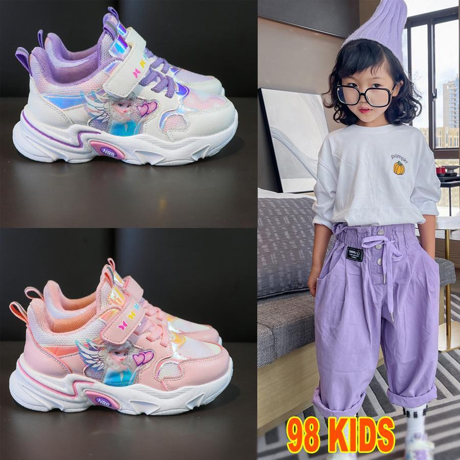 Giày Sneaker cho bé gái Giày hình Elsa Frozen đế mềm thời trang Hàn Quốc