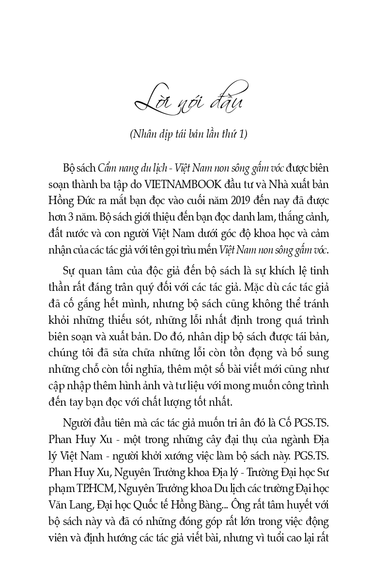 Cẩm nang du lịch: Việt Nam Non Sông Gấm Vóc - Miền Bắc (Tái bản có sửa chữa, bổ sung)