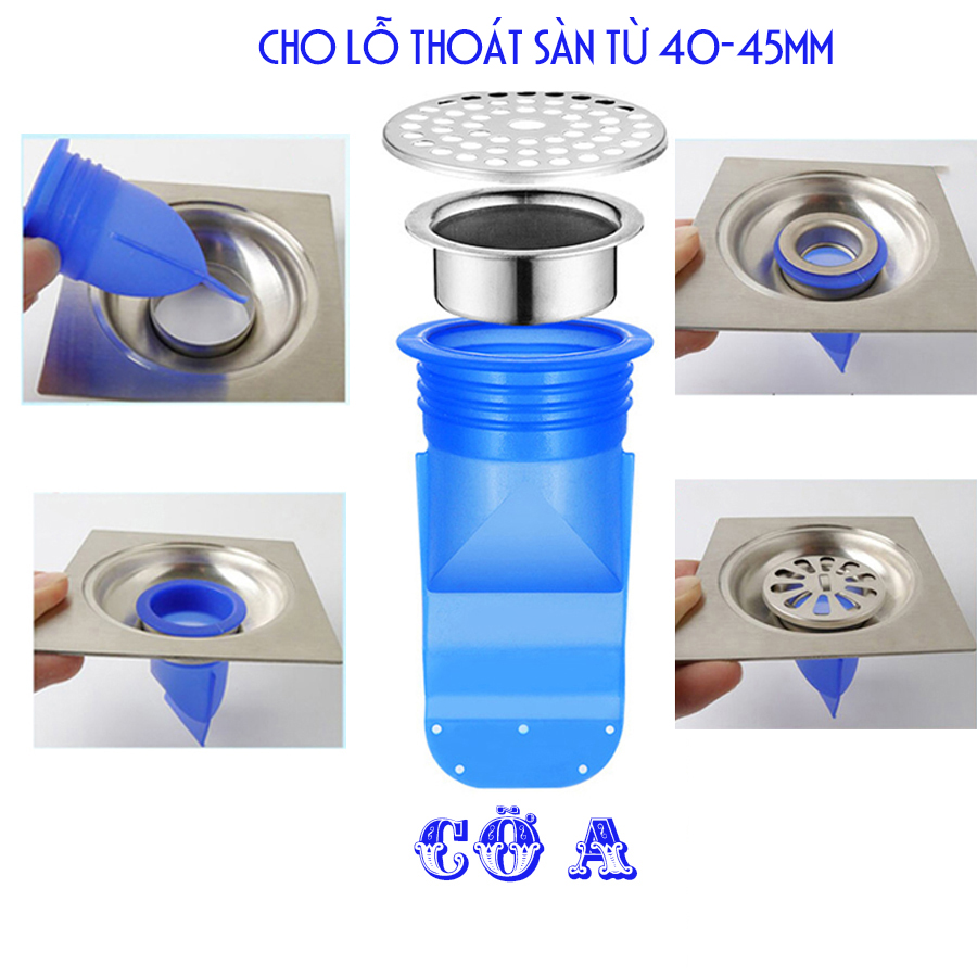 Silicone  thoát sàn chống mùi, ngăn côn trùng vi khuẩn chui lên lắp thoát sàn Nhà tắm, ống xả nước máy giặt, chậu rửa mặt - Phiên bản nâng cấp thế hệ 2 - Model S121