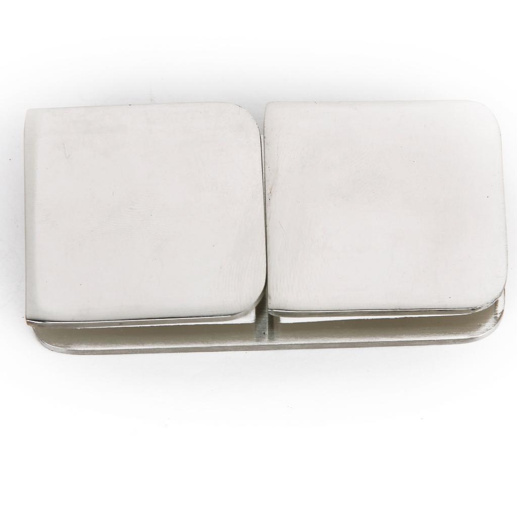 180 Degree Stainless Steel Glass Clamp for Clean Looking Fits 8-12mm Glass