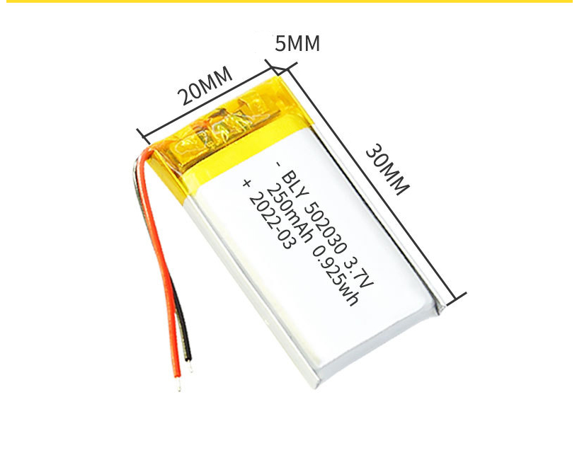 Pin Sạc Lithium Polymer 3.7V 200mah 502030 Cho tai nghe,loa Mp3 MP4 MP5 GPS PSP Bluetooth