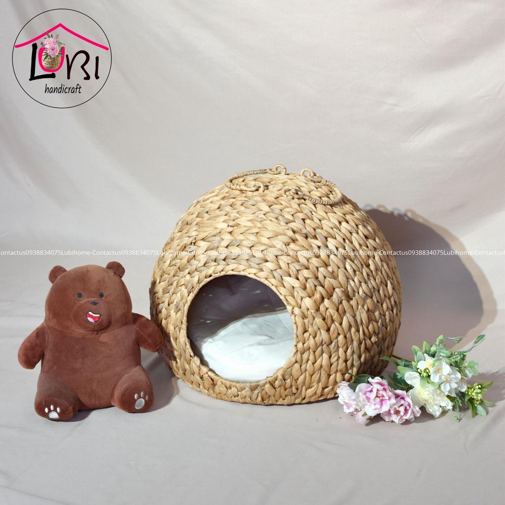 - Nhà thú cưng đan lục bình - xinh xắn