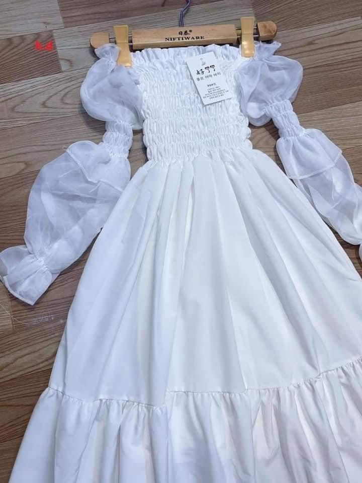 Váy tay voan trễ vai siêu hot dành cho các tiểu thư