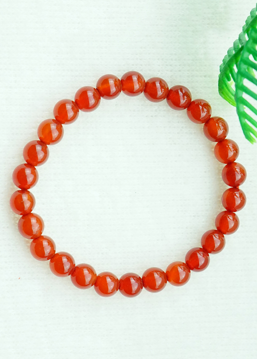 Vòng tay mã não đỏ tự nhiên 6 mm