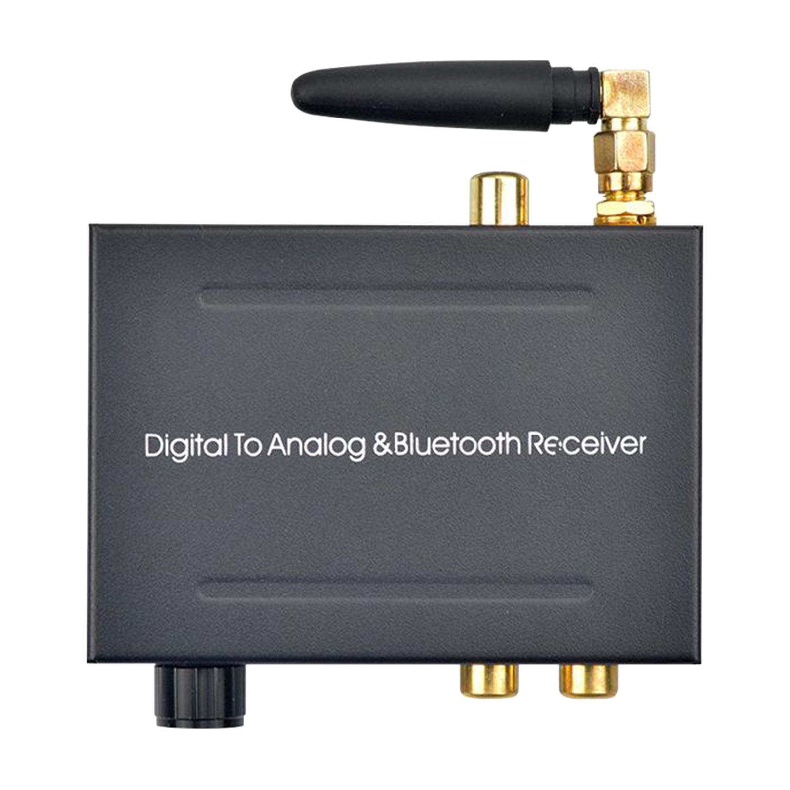 192kHz DAC Converter, Volume Adjustable, Bluetooth 5.0 Receiver, Digital Optical Coaxial to Analog Stereo Audio L/R RCA 3.5mm Jack Audio Adapter