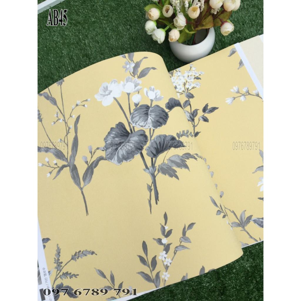 Giấy Dán Tường Hàn Quốc Hoa Văn Cao Cấp Cho Phòng Khách Khổ 1.06m