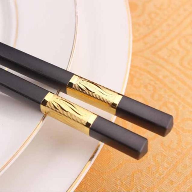 Bộ 10 đôi đũa mạ vàng cao cấp, chống mốc, an toàn sức khỏe