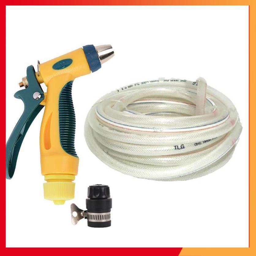 Bộ dây vòi xịt nước rửa xe,tưới cây tăng áp 3 lần 3-5m