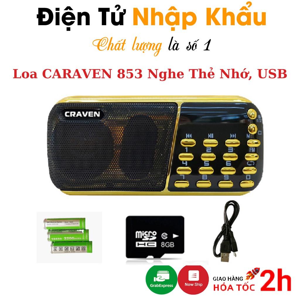 Loa Tắm Ngôn Ngữ Caraven 853 , Loa Mini Nghe Thẻ Nhớ USB, Đài FM, Đọc Kinh Phật Pháp - BH 6 tháng