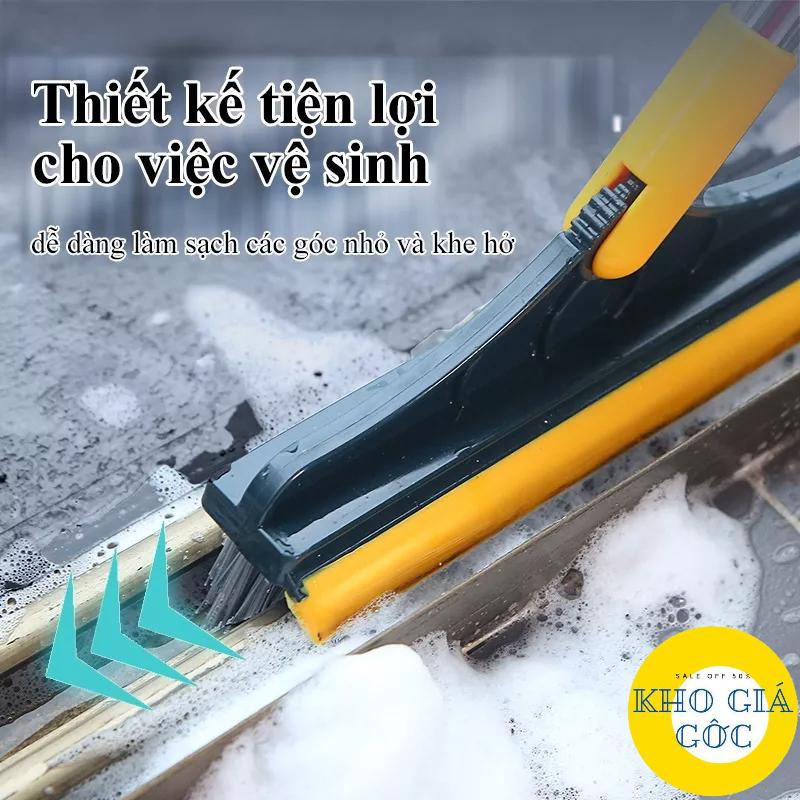 Chổi cọ nhà vệ sinh, cọ sàn, cán dài 2 trong 1 siêu đa năng - cây cọ sàn nhà tắm xoay 120 độ Kho Giá Gốc