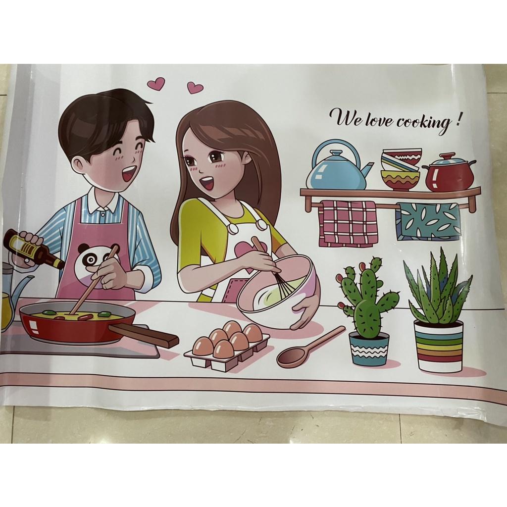 Giấy Dán Tường Nhà Bếp Cách Nhiệt Chống Dầu Mỡ, Chịu Nhiệt - giấy Dán Bếp 3D Họa Tiết
