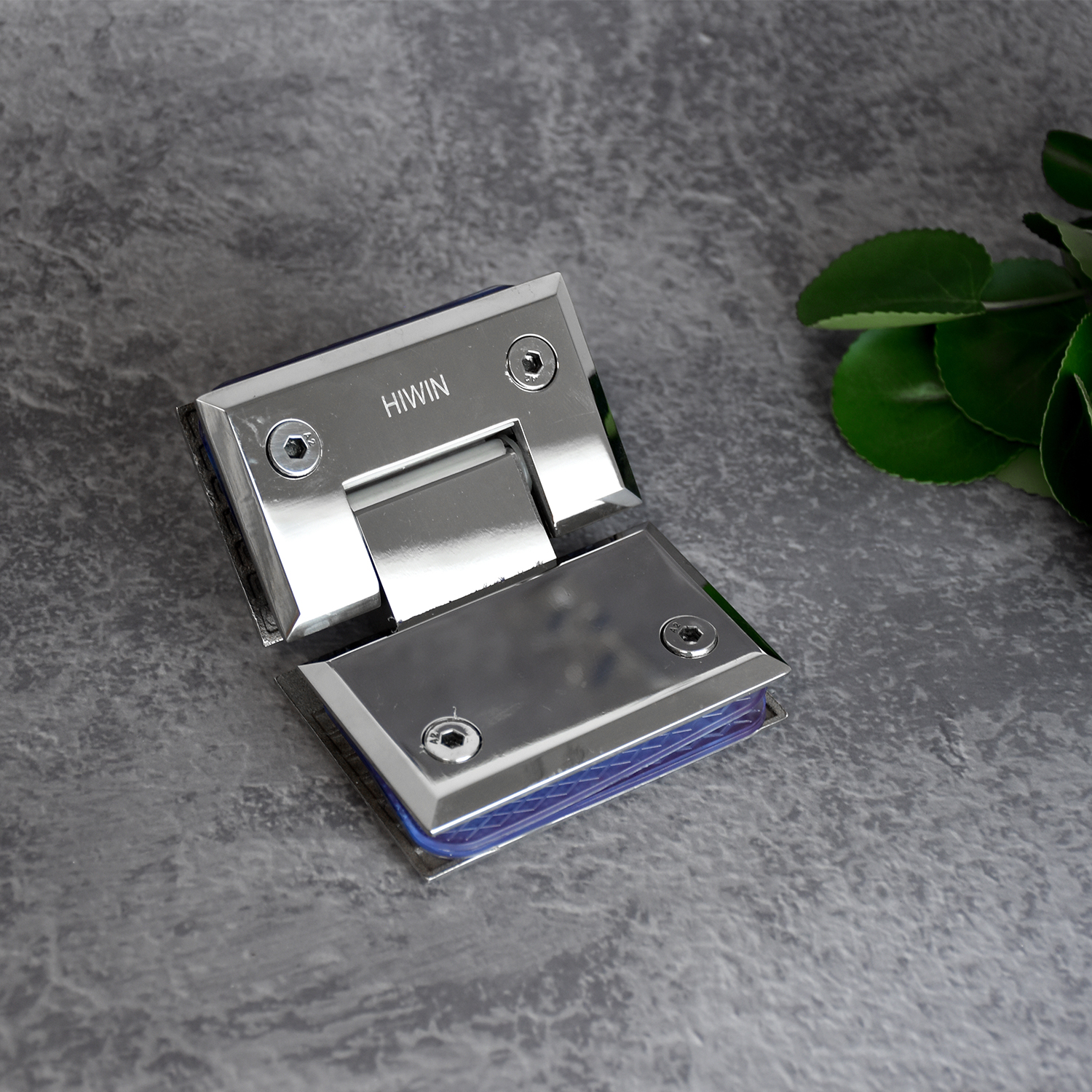 Bản lề phòng tắm kính 135 độ cân mặt gương inox 304 Hiwin HG-006