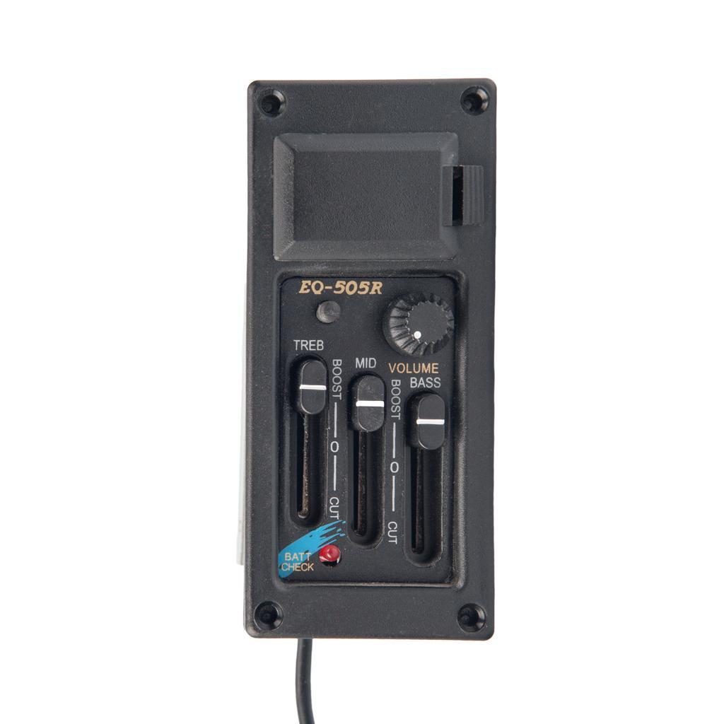 3 Band EQ Equalizer Tuner Acoustic Guitar Pre- Preamp Pickup Parts