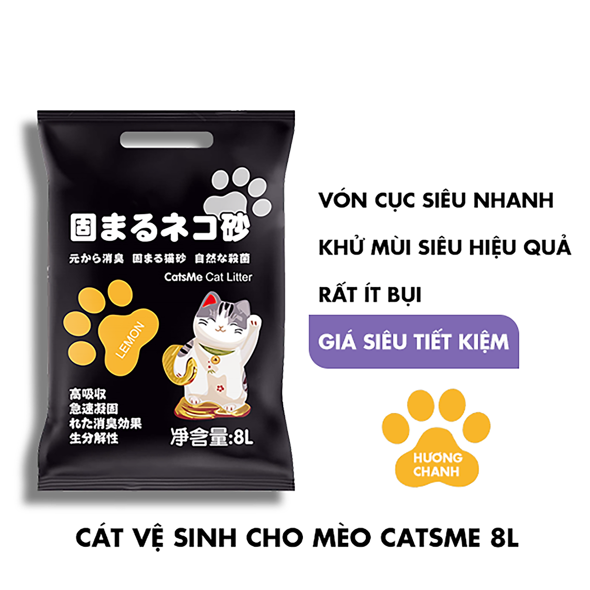 Cát Đất Sét Vệ Sinh Cho Mèo Catsme 8L Nhiều Mùi