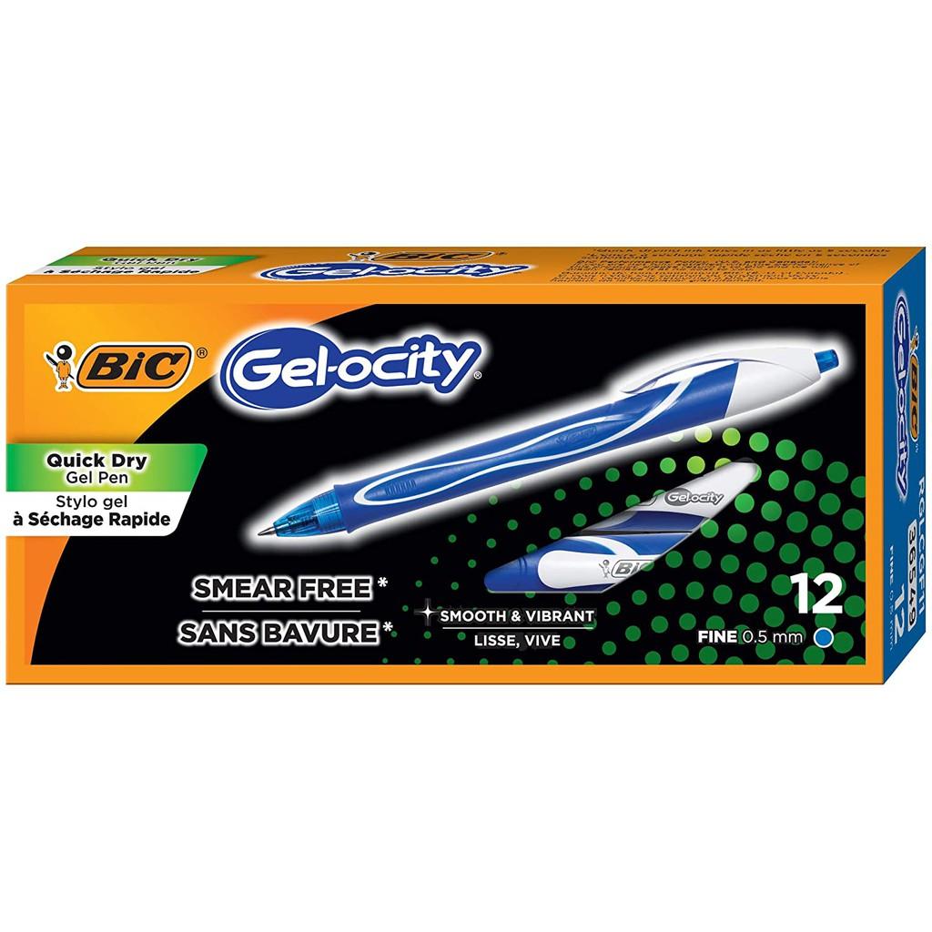 Bút Gel Khô Nhanh Nhất Bút BIC Gelocity Quick Dry Gel Pen, 1 cây màu đen hoặc xanh, cỡ ngòi 0.7mm