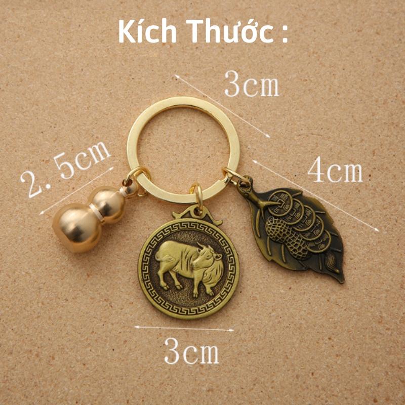 [TUỔI THÌN] Móc khóa phong thủy 12 con giáp bằng đồng nguyên chất, thu hút tài lộc, may mắn - LÌ Xì Tết