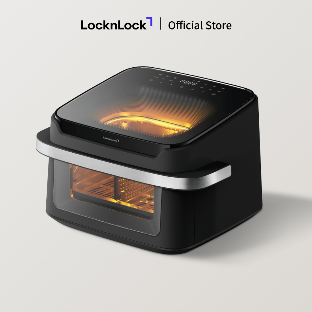 Nồi Chiên Không Dầu 2 Mặt Kính LocknLock Dual Visible Air Fryer EJF398BLK 10L - Màu đen - Hàng Chính Hãng - JoyMall