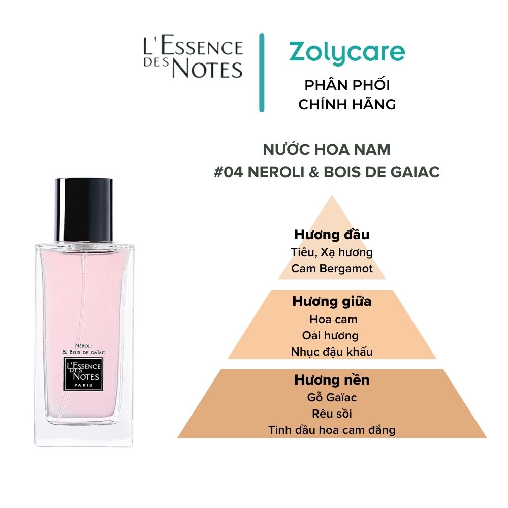 Nước Hoa Pháp Nữ L'Essence des Notes EDN Neroli &amp; Bois De Gaiac 100ml