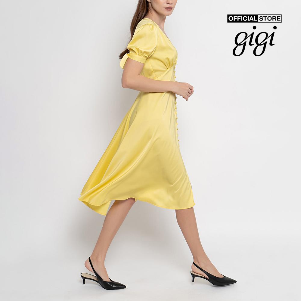 GIGI - Đầm midi cổ V tay ngắn Tie Sleeve G2103202137L