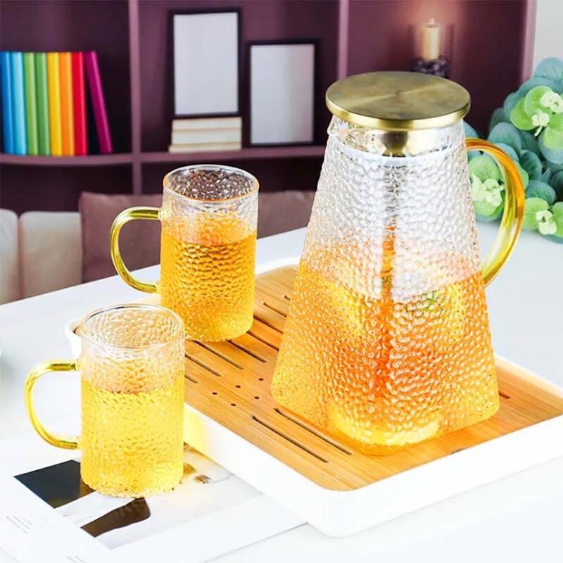 Bình nước nước sần đáy vuông chịu nhiệt cao cấp