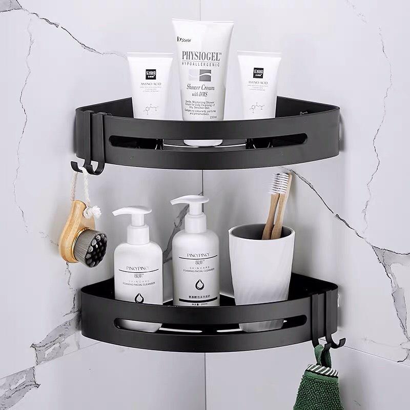 Combo 2 Kệ Góc Nhà Tắm Dán Tường, Phong Cách Bắc Âu Cực Kì Tiện Dụng