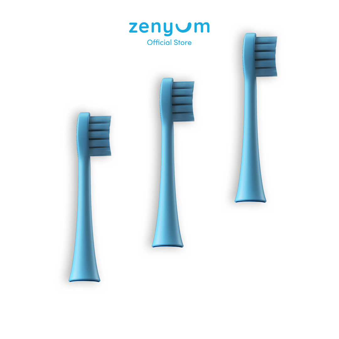 Combo 3 Đầu Bàn Chải Điện Thay Thế Zenyum Sonic TB14A - Công Nghệ Singapore - Xanh Dương