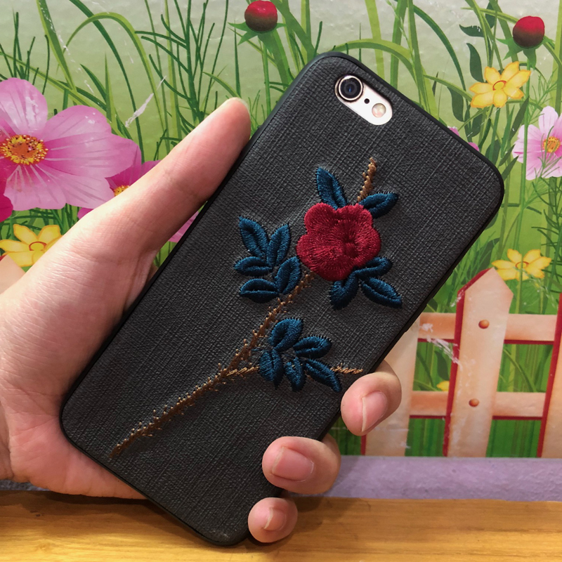 Ốp lưng Iphone 6/6S thêu hoa nổi hàng thủ công cao cấp