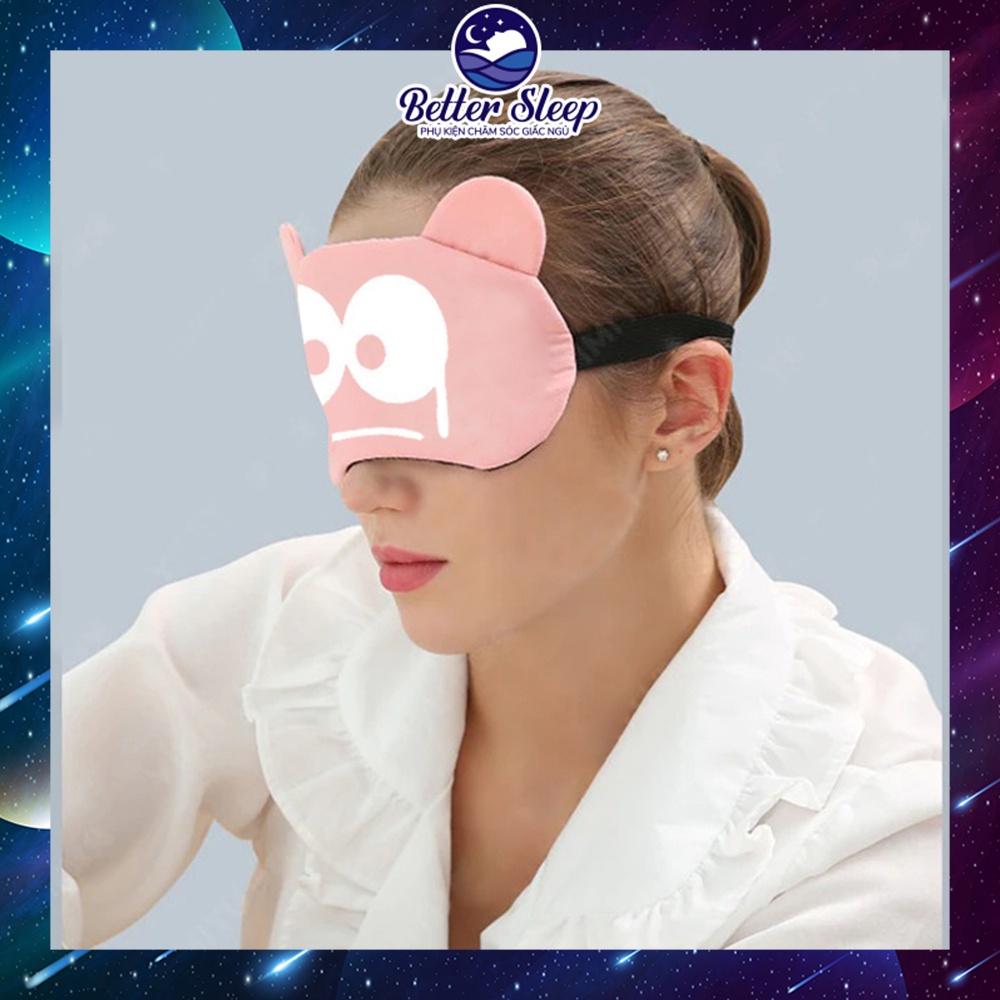 Bịt Mắt Ngủ Hoạ Tiết Ngộ Nghĩnh Có Chứa Túi Gel Làm Mát Vải Polyester– #17 #BMNBS05