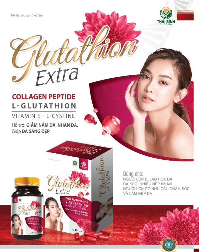 Viên Uống Làm Trắng Da Glutathion Extra – Giúp Da Trắng Sáng Từ Sâu Bên Trong – Giảm Quá Trình Lão Hóa Da – Mỗi Ngày 1 Viên Glutathione - Lọ 30 Viên