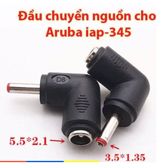 Jack Chuyển đổi nguồn DC 5.5*2.1 sang 3.5*1.35 Aruba AP 345/335