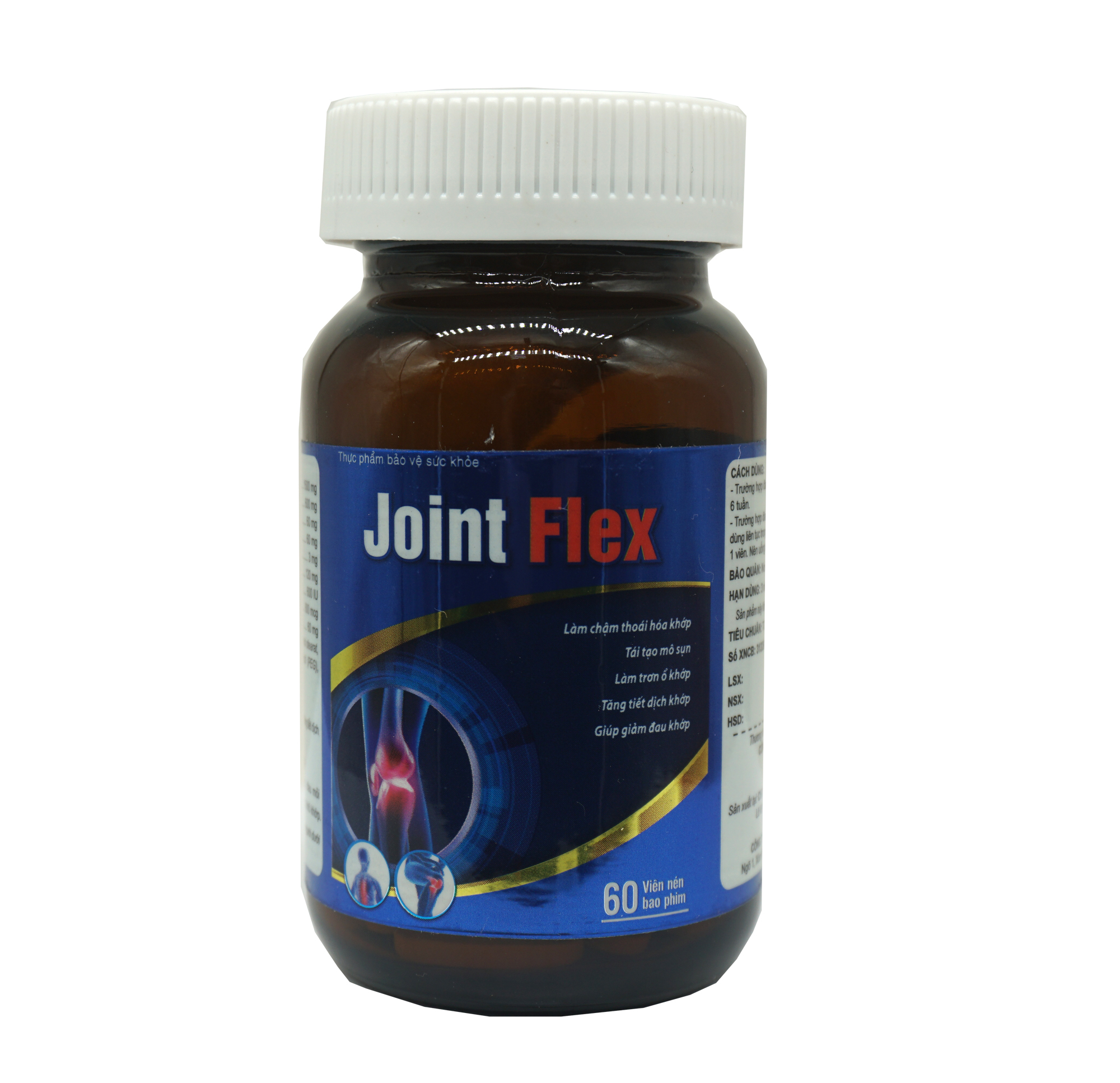 Viên uống Joint Flex Hộp 60 viên- Giúp duy trì, tái tạo và tăng khă năng bôi trơn cho ổ khớp, sụn, tăng tiết dịch khớp, tăng độ linh hoạt của khớp, hạn chế lão hóa khớp.